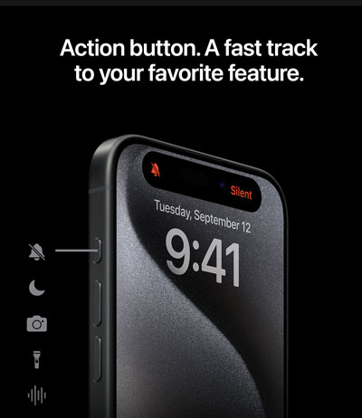 אייפון 15 כפתור אקשייין 